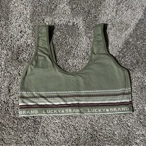 Green Lucky Brand Sports Bra